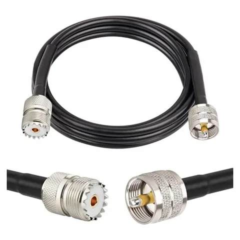 MOOKEERF RG58 PL-259 to SO-239 Extension Cable
