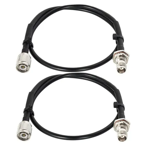 MOOKEERF RG58 TNC Male to Female Extension Cable, Bulkhead
