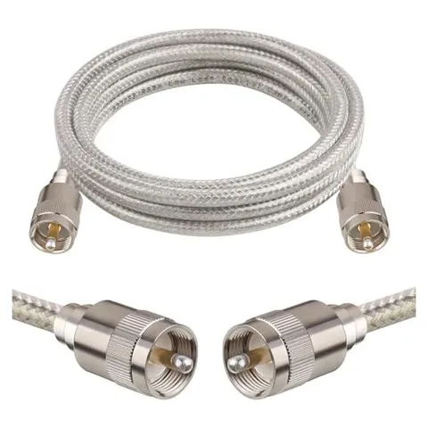 MOOKEERF RG8X PL-259 to PL-259 Coax Cable, Stranded Core