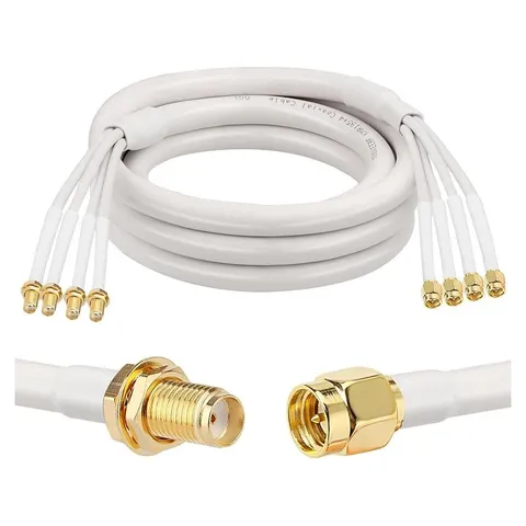 MOOKEERF Quad-KMR195 SMA Male to Female Extension Cable