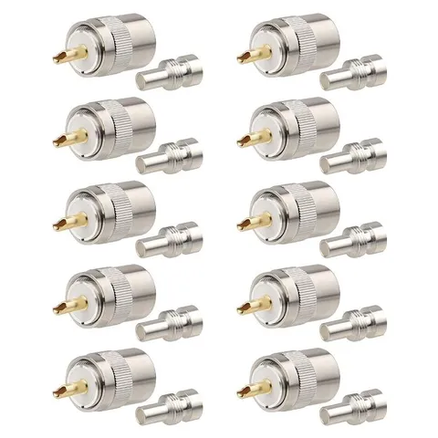 MOOKEERF PL-259 Solder Connector for RG8X / RG59 / RG8 / RG213 / LMR400