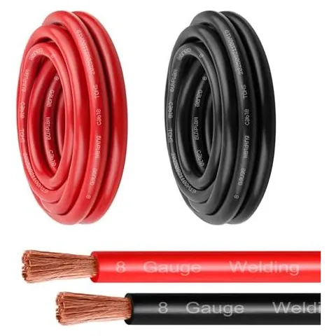 MOOKEERF Battery & Welding Cable, Red + Black