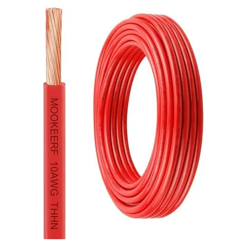MOOKEERF THHN Building Wire, Stranded Core (Red)