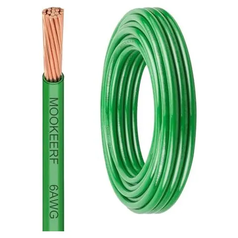 MOOKEERF THHN Building Wire, Stranded Core (Green)